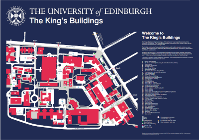 Kings Buildings University Of Edinburgh Map Small 