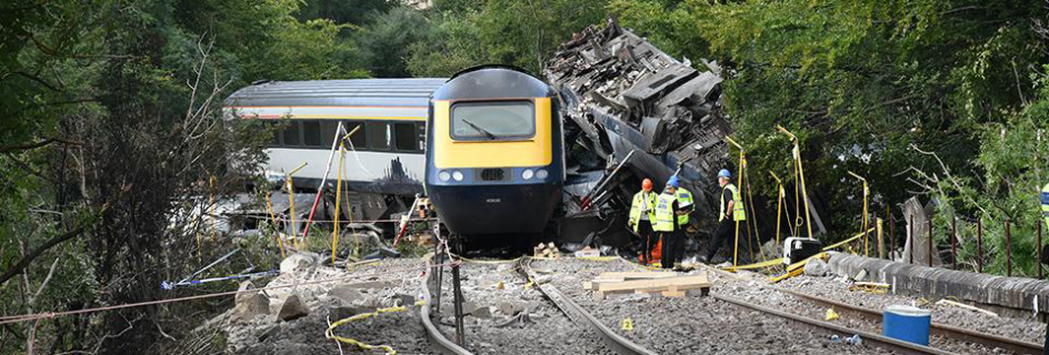 The passenger train derailment at Carmont, near Stonehaven