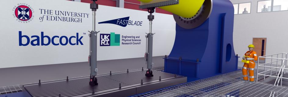 The FASTBLADE structural composites research facility.  Credit: The University of Edinburgh