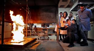 Practical class on Fire Science Laboratory course