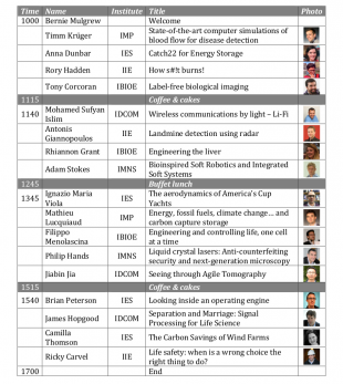 #engineer_ed schedule of talks