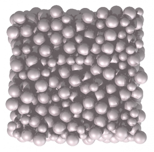 Particle assemblages in DEM simulation of simple shear flow of dense granular materials