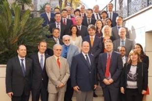 Technology Collaboration Programme on Ocean Energy Systems (OES) Group photograph, assembled on stairs