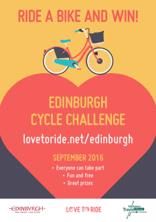 Love to Ride Edinburgh Cycle Challenge 2016 poster