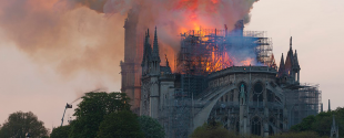 Fire engulfs the roof of Notre-Dame Cathedral (April, 2019)