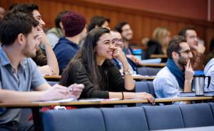 Engineering Postgraduate MSc Taught Students in a lecture theatre
