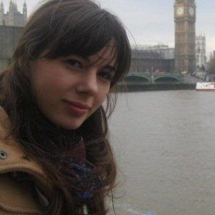 Maddy McBeath, a "selfie" taken in London, with Big Ben and the Thame river in the background