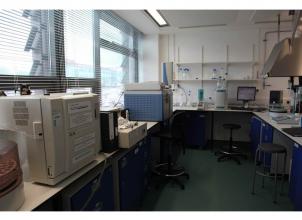 analytical instruments set up in the lab